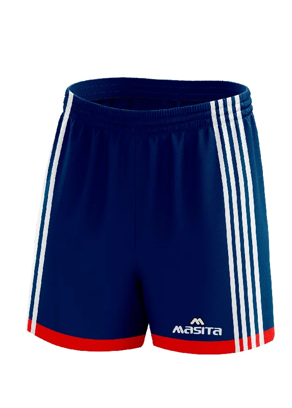 Slim Fit Athletic Shorts-Solo Gaelic Shorts Navy/Red/White Adult