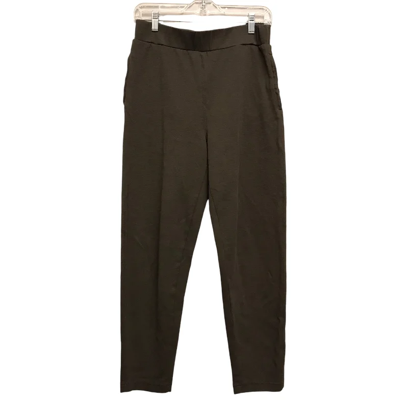 Classic Pleated Dress Pants-Pants Designer By Max Mara In Brown, Size:12