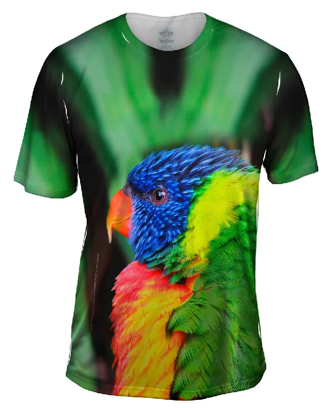 Eco-Conscious T-shirt-Rainbow Parrot