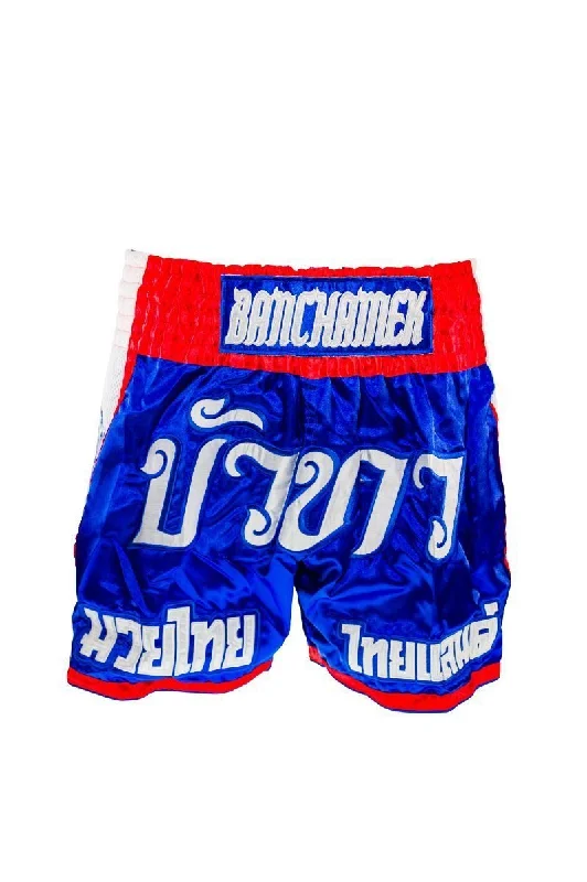 Graphic Sporty Shorts-Buakaw Shorts BFG1-1 BLUE/WHITE /RED