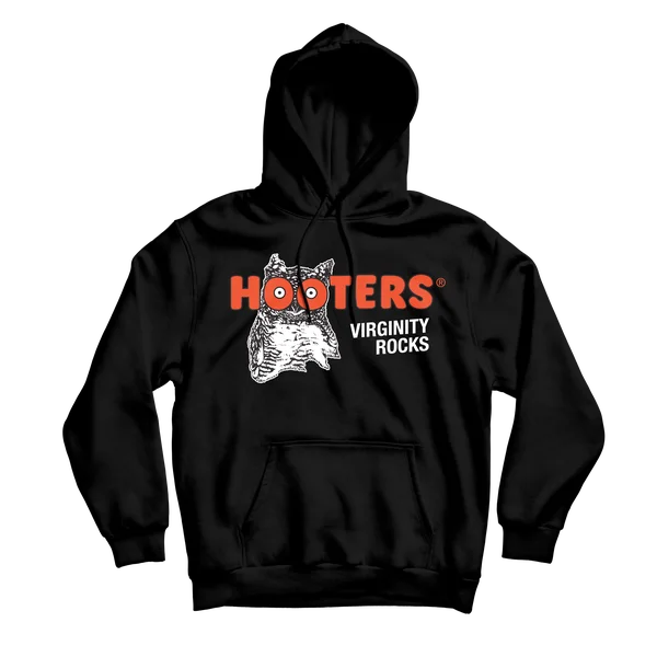 Outdoor Adventure Hoodie-Virginity Rocks x Hooters Black Hoodie