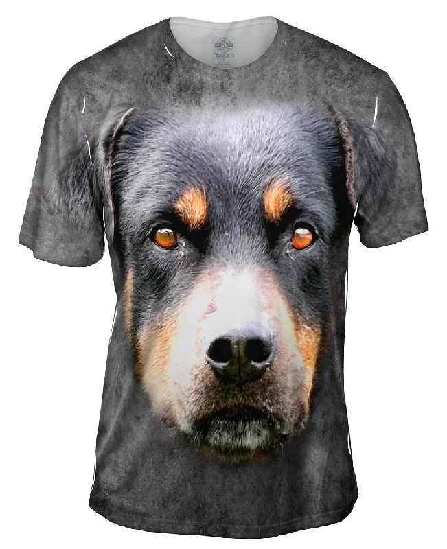 Classic Design T-shirt-Rottweiler Dog Face