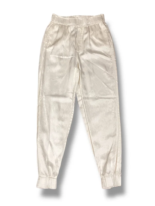 Comfortable Sport Pants-Pants Joggers By Zara In Cream, Size: Xs