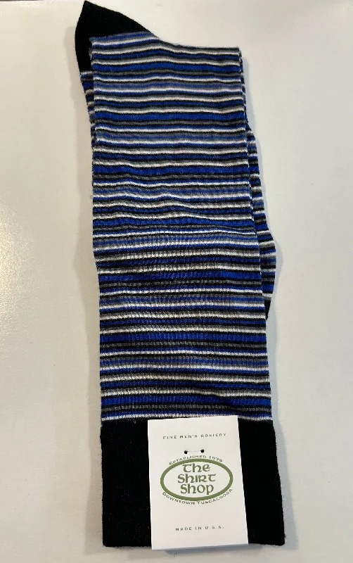 Premium Merino Wool Socks-The Shirt Shop Dress Socks - Black/Royal/Charcoal