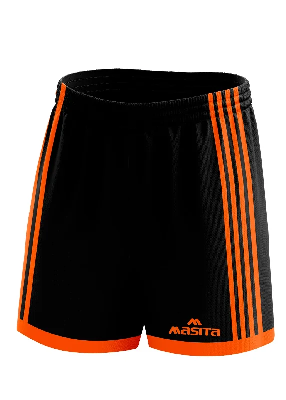 Classic Fit Shorts-Solo Gaelic Shorts Black/Orange Adult