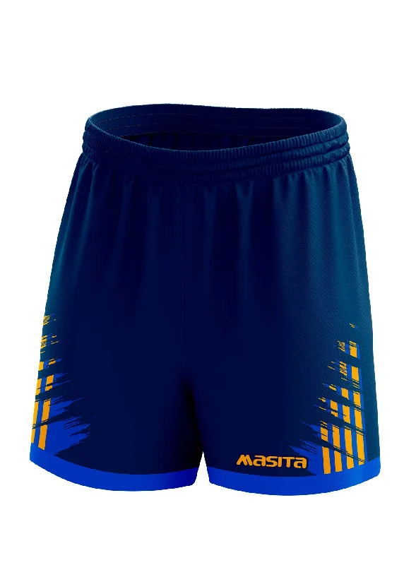 Jogging Shorts-Barkley Gaelic Shorts Navy/Blue/Amber Adult