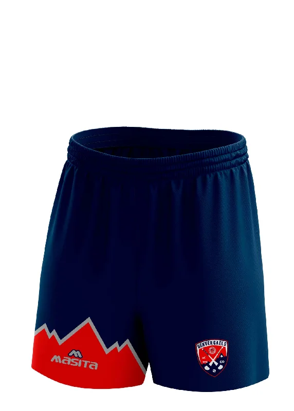 Sporty Running Shorts-Denver Gaels Navy Shorts Adult