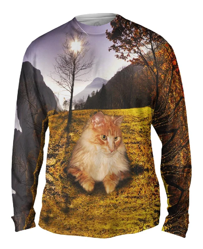 Trendy Long Sleeve Top-Cool Hill Cat