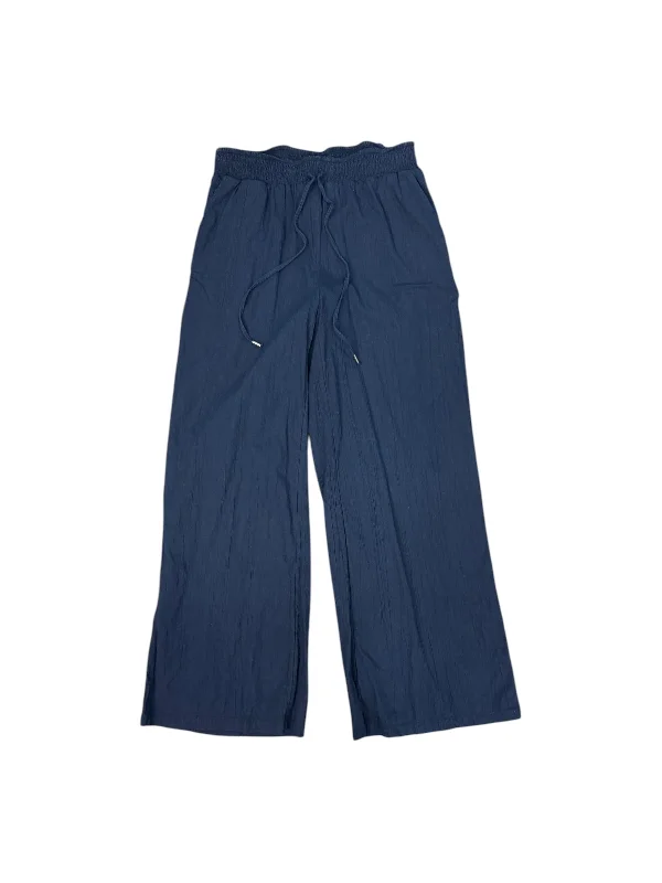 Classic Pleated Dress Pants-Pants Linen By Style And Company In Navy, Size: 6