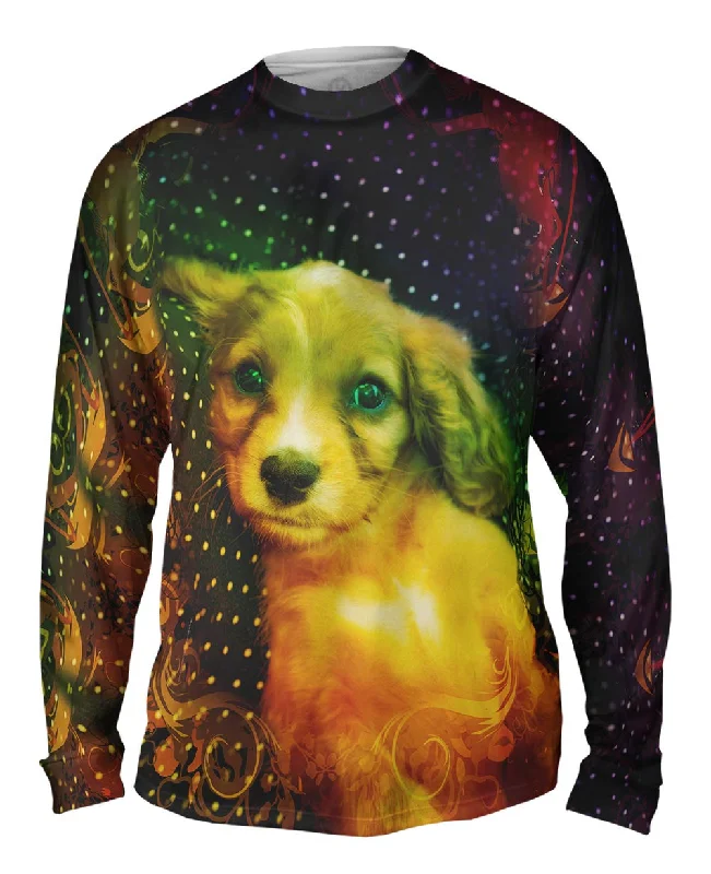 Comfortable Printed Long Sleeve-Dot Couch Puppy