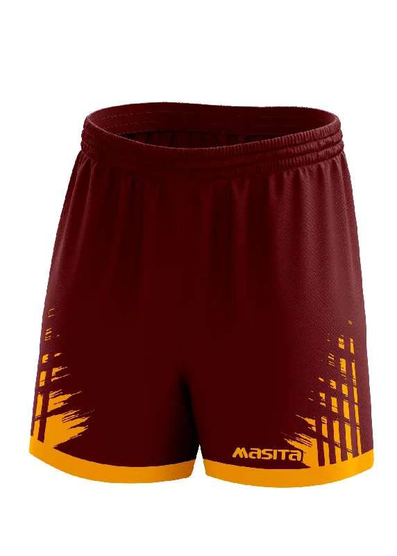 Fashion Graphic Shorts-Barkley Gaelic Shorts Maroon/Amber Adult