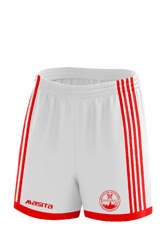 Fashion Graphic Shorts-Dallas Fionn Mac Cumhaills GAA White Match Shorts Adult