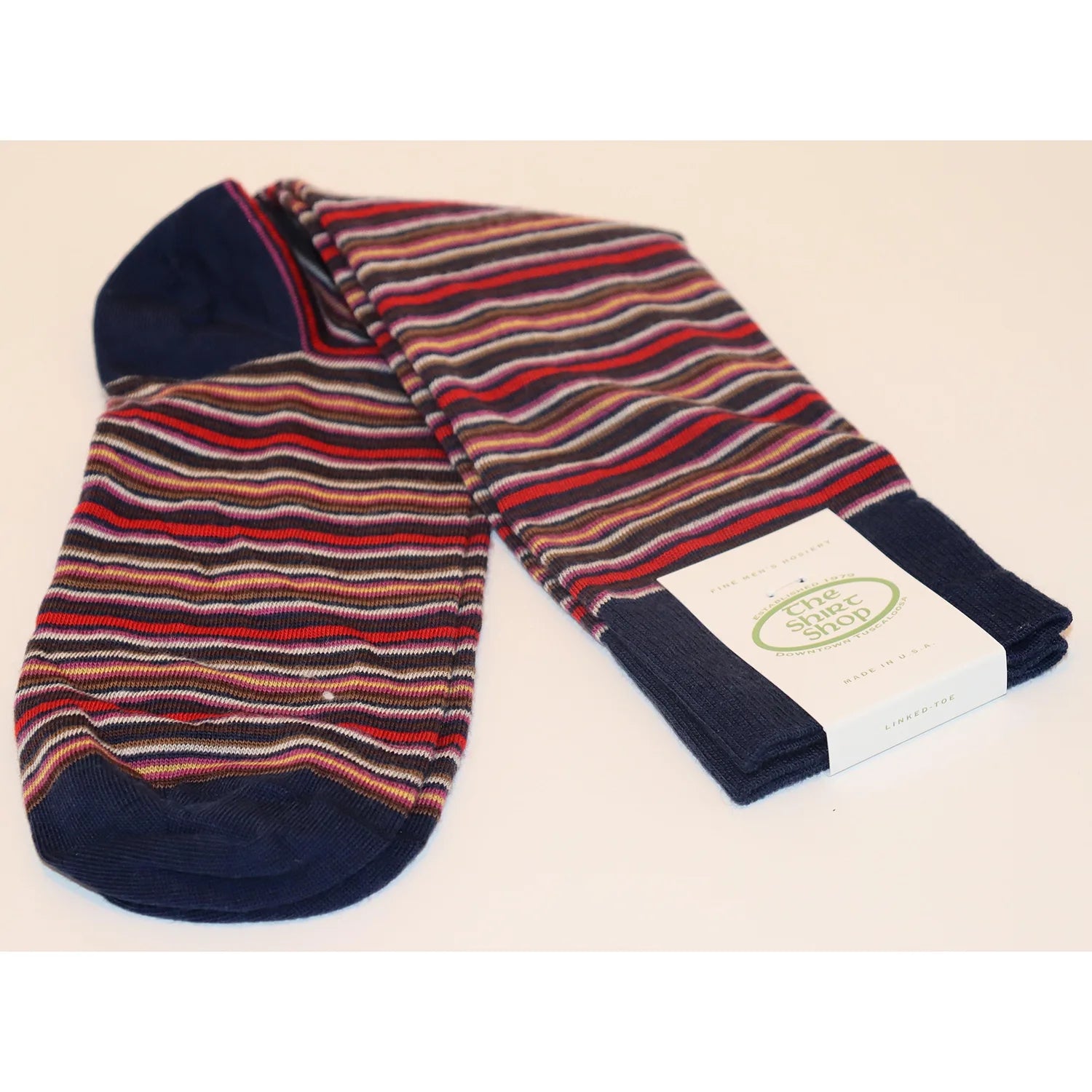 Trendy Striped Socks-The Shirt Shop Dress Socks - Multi Stripe