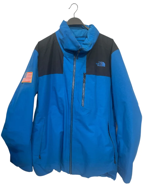 Cozy Knit Jacket-THE NORTH FACE/Jacket/XL/Nylon/BLU/American Flag Patch On Sleeve