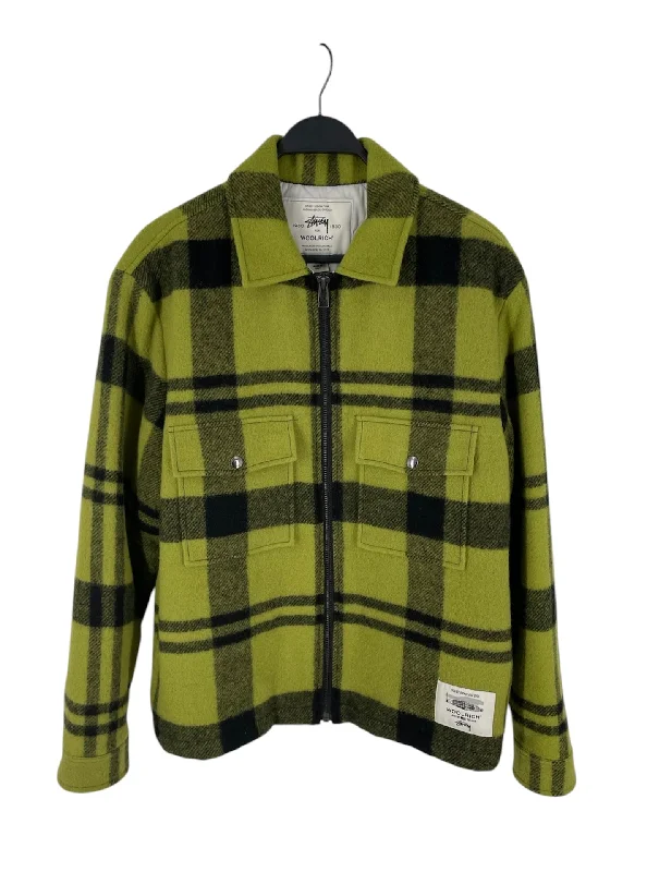 Functional Expedition Jacket-STUSSY/Jacket/L/Wool/GRN/Plaid/WOORICH