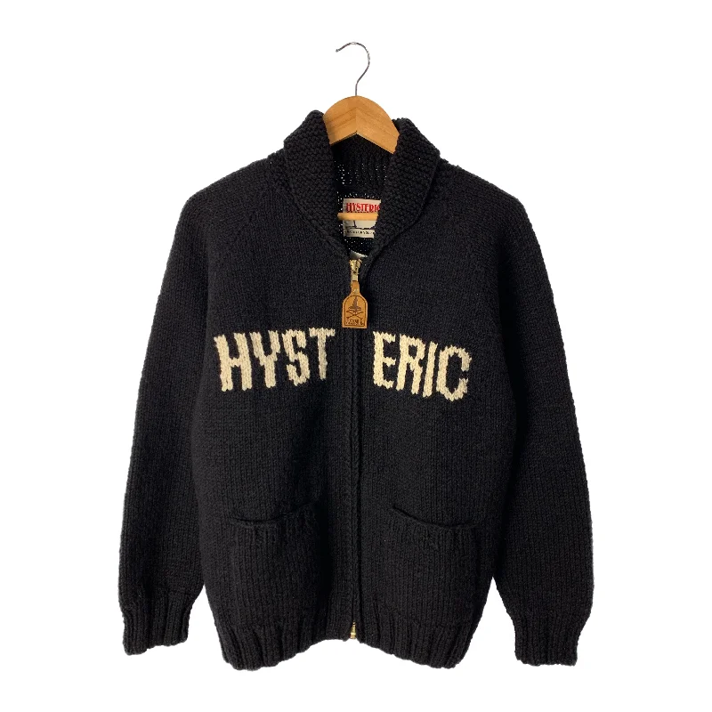 Stylish Leather Jacket-HYSTERIC GLAMOUR/Jacket/S/Black/Wool/02203ND04